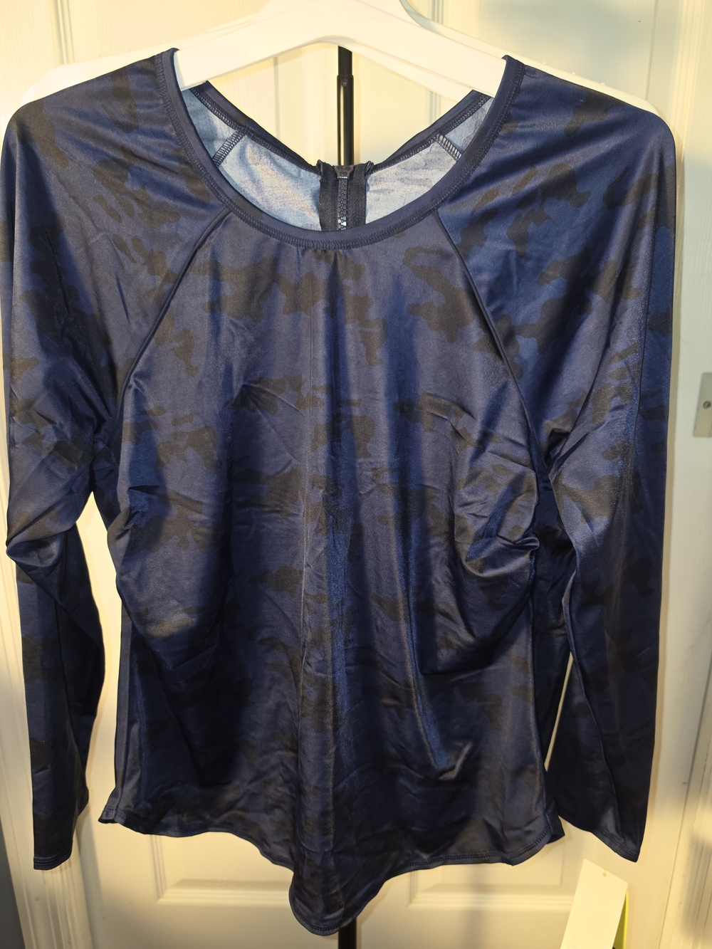 Navy Blue Long Sleeve UV Protection Women's Sun Top